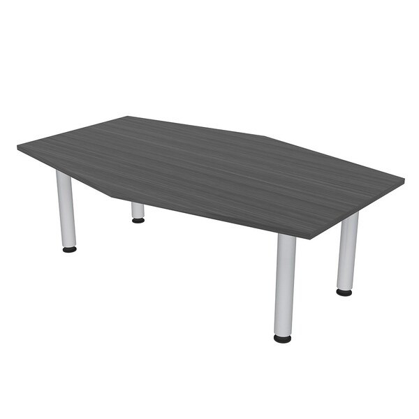 45.25 in W, 71.5 in L, 29 in H, Engineered Wood Top, Grey